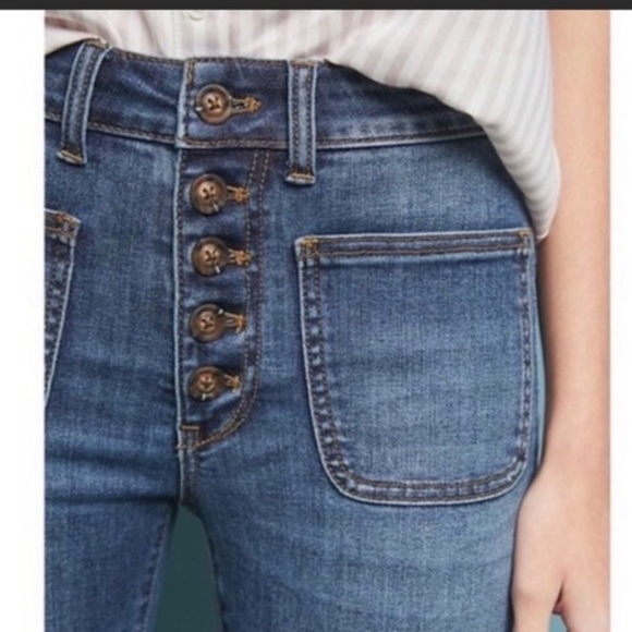 Pilcro And The Letterpress Anthropologie High Rise Denim Leggings - Picture 3 of 12